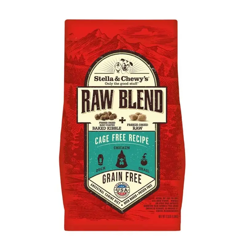 Stella & Chewy's Cage-Free Raw Blend Kibble Dry Dog Food 22lb