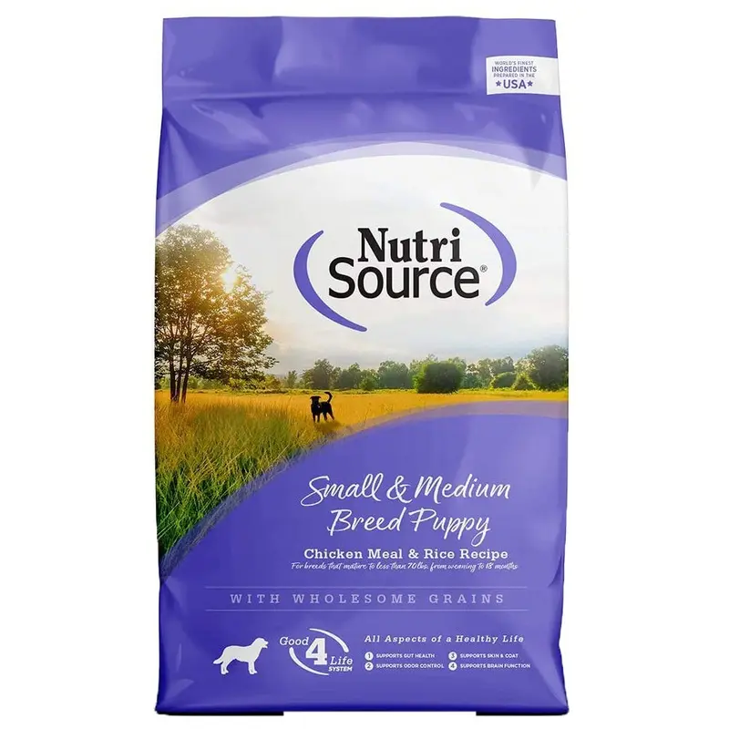 Nutrisource Small/Medium Breed Puppy Dry Dog Food - Chicken & Rice - 15lb Bag
