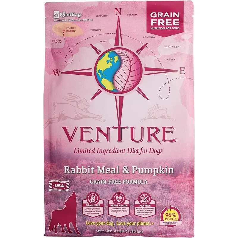 Earthborn Holistic Venture Rabbit & Pumpkin Formula Grain Free Dry Dog Food 4lb