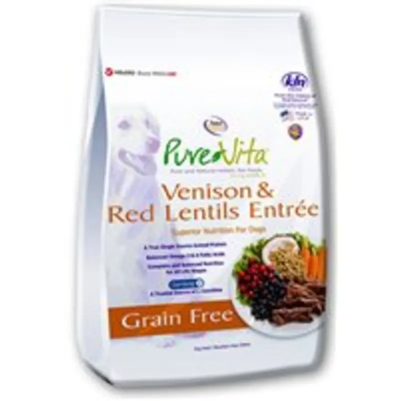 PureVita Venison & Red Lentil Dry Dog Food 25lb