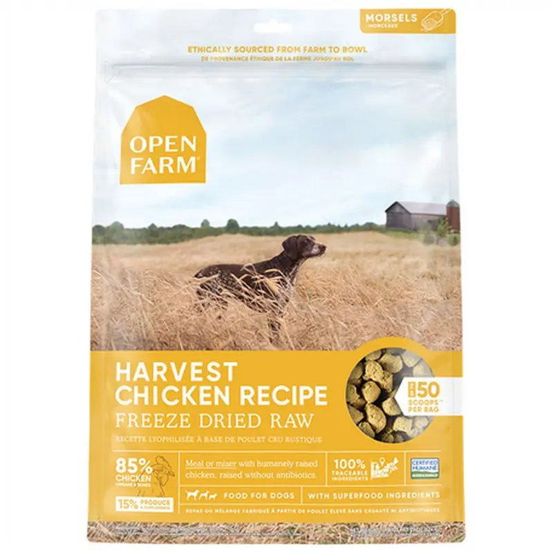 Open Farm Freeze Dried Raw Harvest Chicken Dog Food 22oz