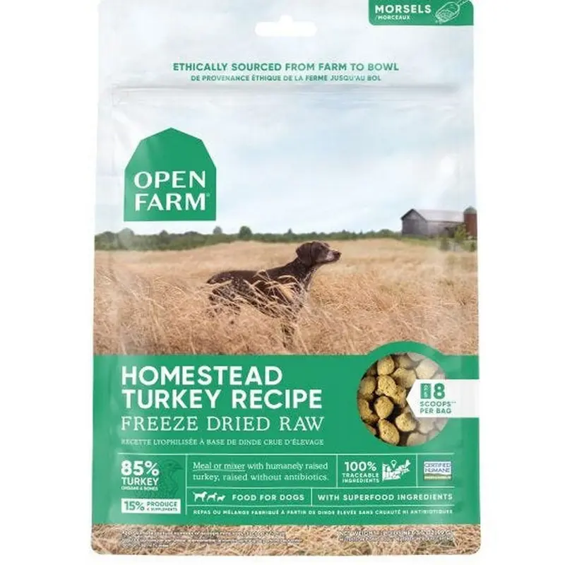Open Farm Freeze Dried Raw Homestead Turkey Dog Food 3.5oz