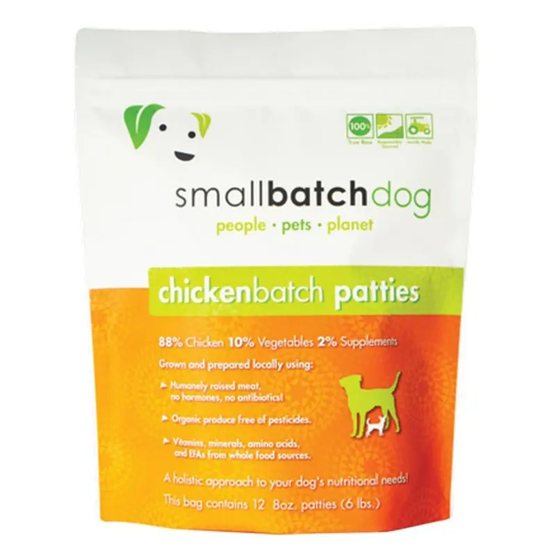Smallbatch Frozen Patties Chicken Dog Food 6lb