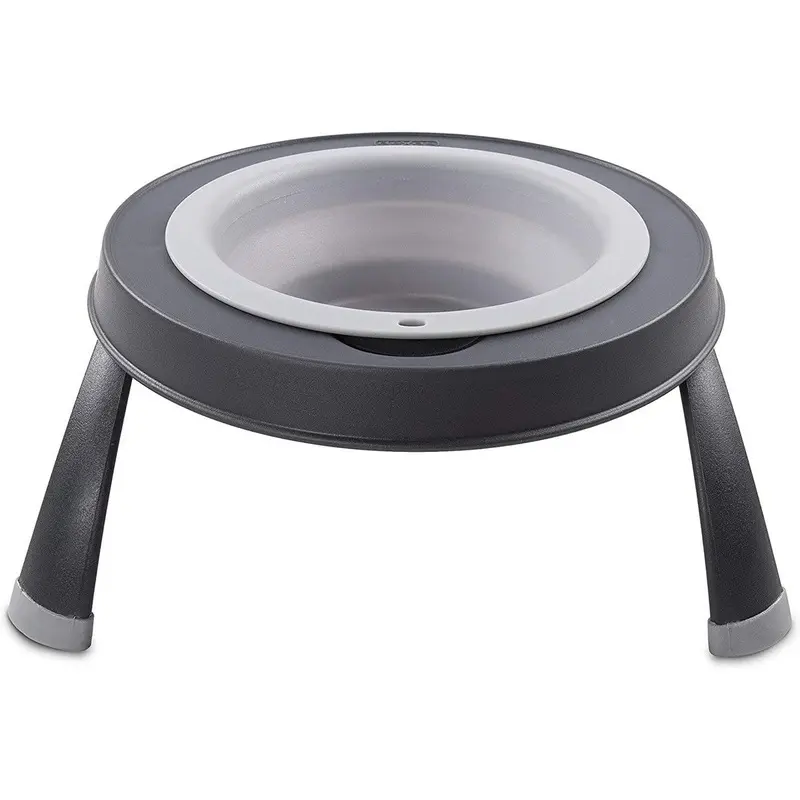 Dexas Elevated Single Feeder Gray Large