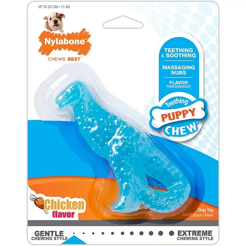Nylabone Puppy Dental Dinosaur Chew Toy for Teething Puppies