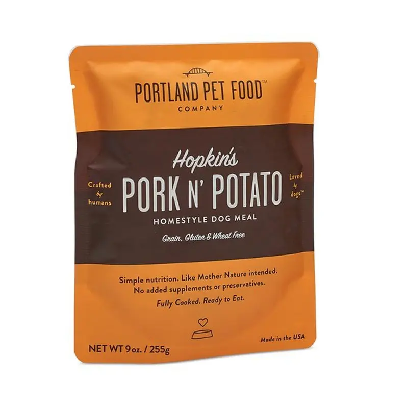 Portland Pet Hopkins' Pork N' Potato Meal Pouch Dog Treats 9oz