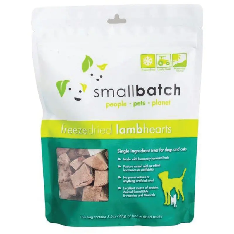 Smallbatch Freeze Dried Lamb Hearts Dog Treats 3.5oz