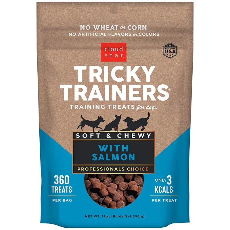 Cloud Star Tricky Trainers Chewy Salmon Formula Dog Treats 14oz