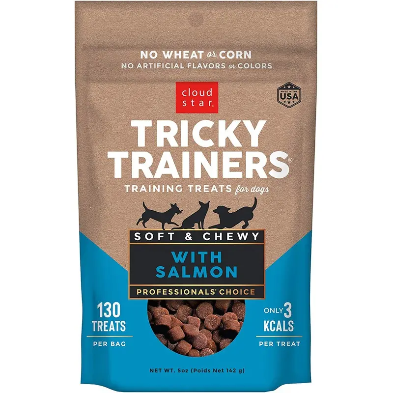 Cloud Star Tricky Trainers Chewy Salmon Formula Dog Treats 5oz