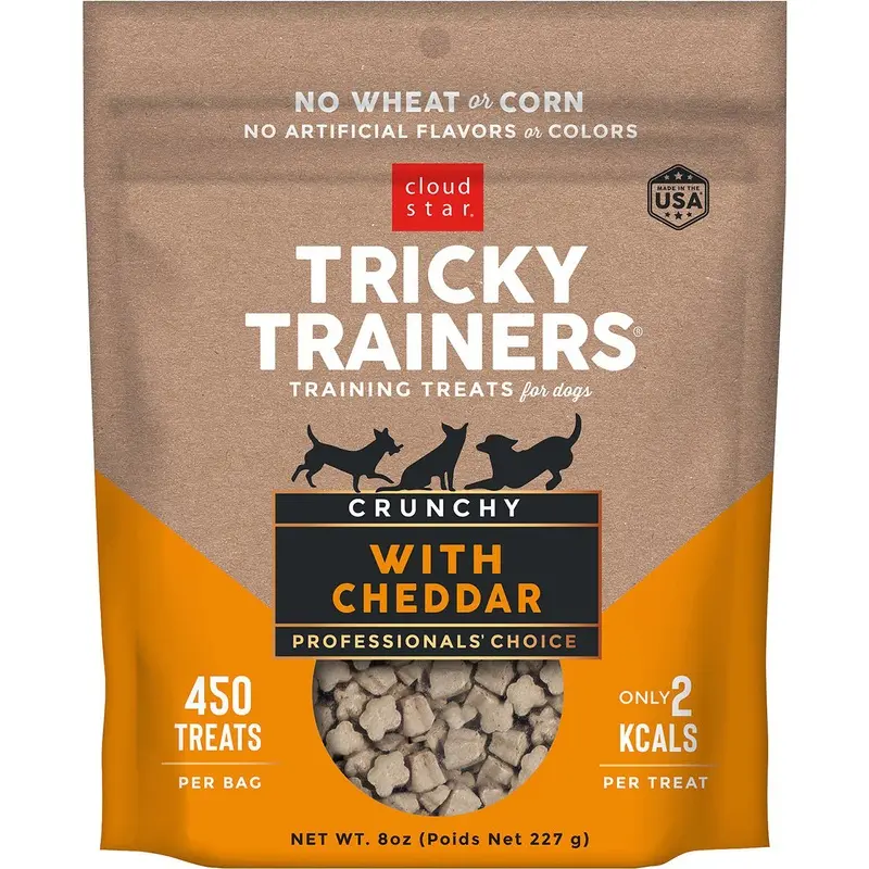 Cloud Star Tricky Trainers Crunchy Cheddar Formula Dog Treats 8oz