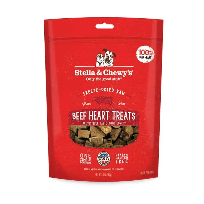 Stella and Chewys Beef Heart Dog Treats 3oz