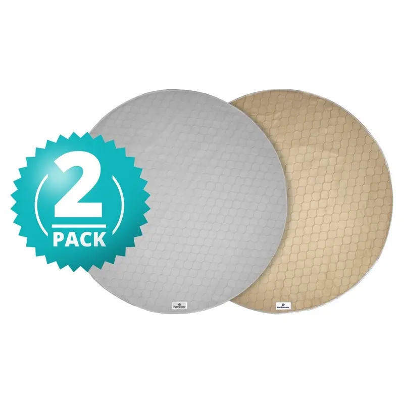 Pet Parents Pawtect Premium Dog Pee Pads Natural Round Large 48" 2Pk