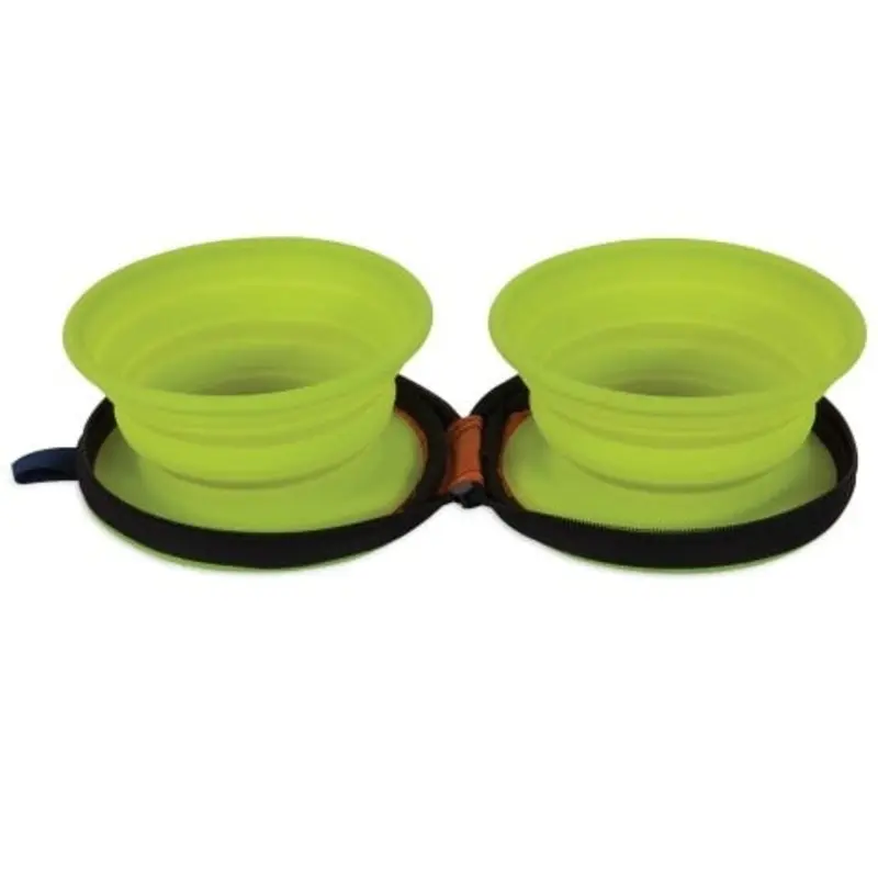 Petmate Silicone Travel Bowl Duo Large