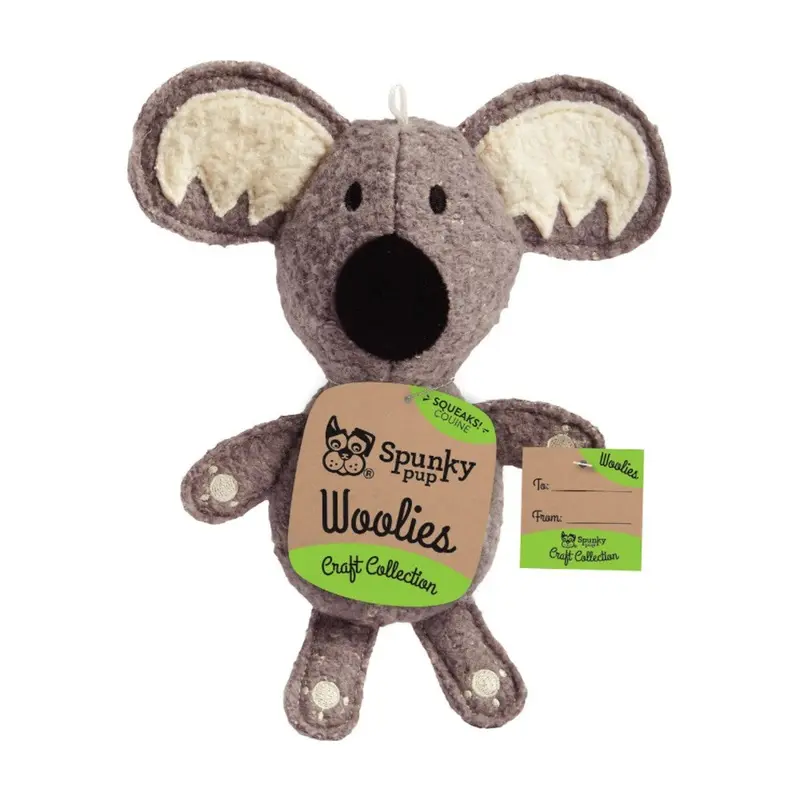 Spunky Pup Woolies Koala Dog Toy