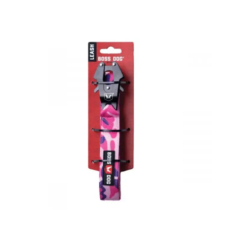 Boss Dog Camo Pink Dog Leash 1.25" x 4'