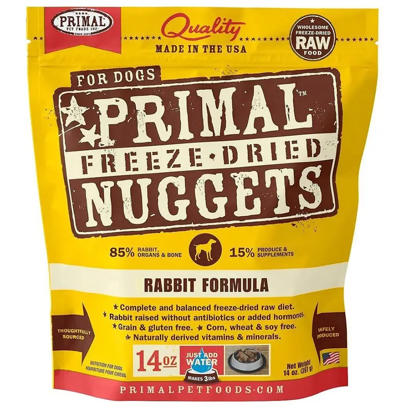 Primal Freeze-Dried Nuggets Rabbit Formula Dog Food 14oz