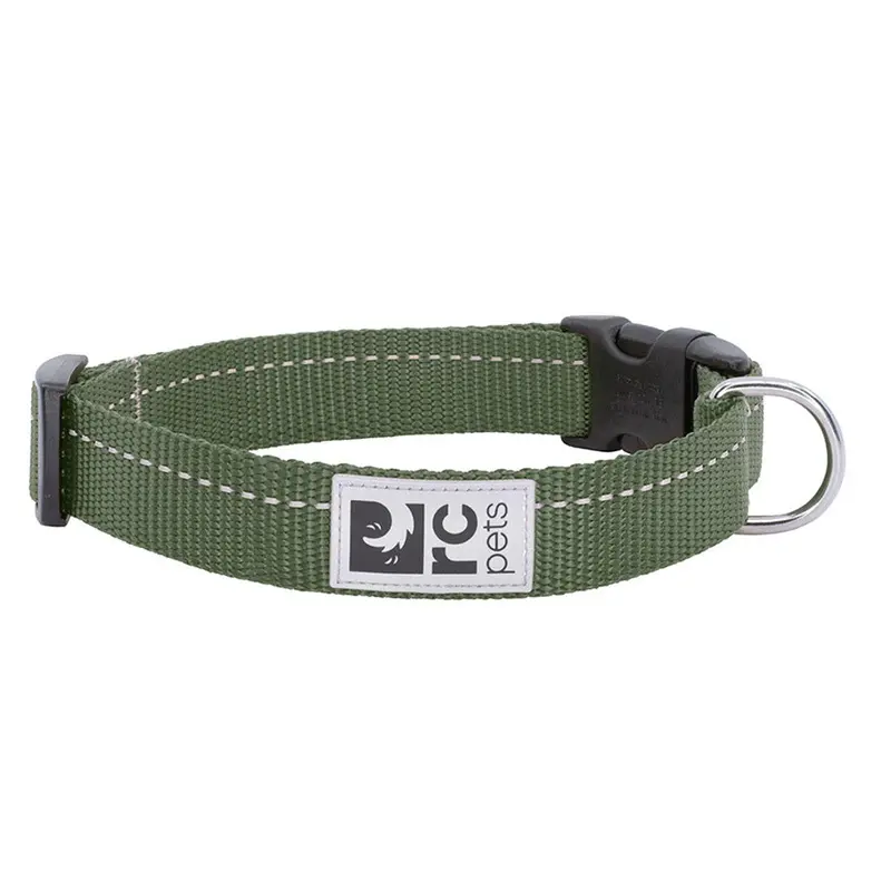 RC Pets Primary Clip Collar Dark Olive XSmall 5/8" Width