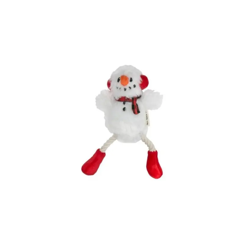 Tall Tails Fluffy Snowman Dog Toy