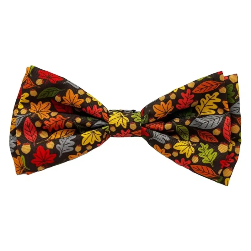 Huxley & Kent Leaves & Nuts Bow Tie for Dogs & Cats 4"