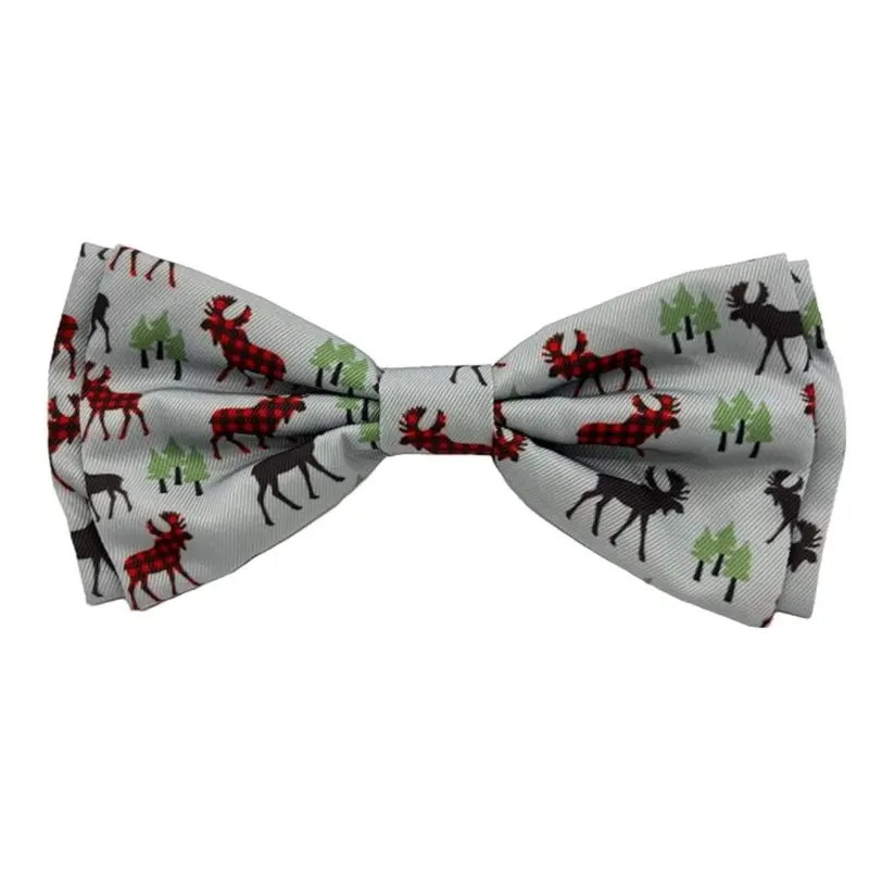 Huxley & Kent Woodsy Moose Bow Tie for Dogs & Cats 4"