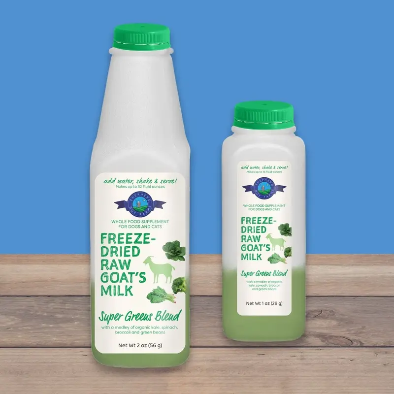Shepherd Boy Farms Freeze-dried Raw Goats Milk Super Greens Blend For Dogs & Cats 1oz