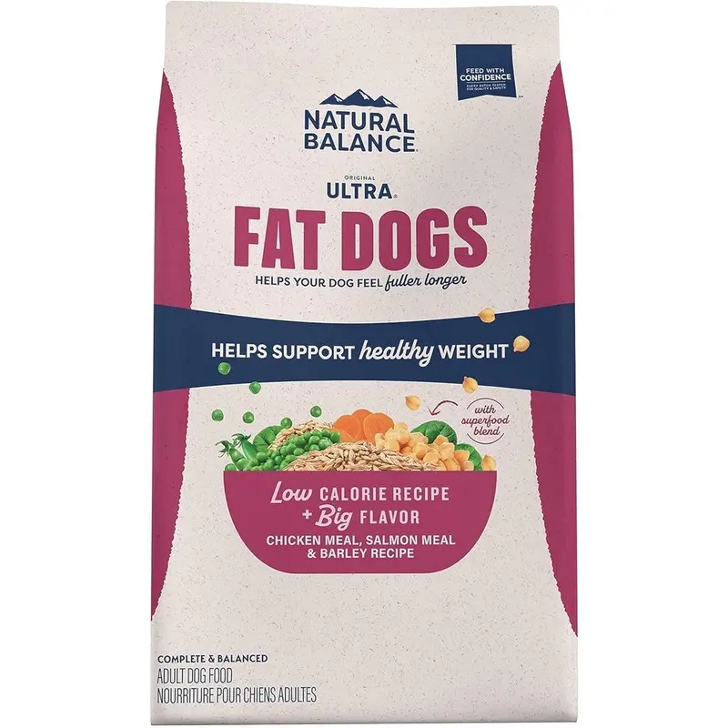 Natural Balance Fat Dogs Low Calorie Dry Dog Food - Chicken & Salmon - 11lb