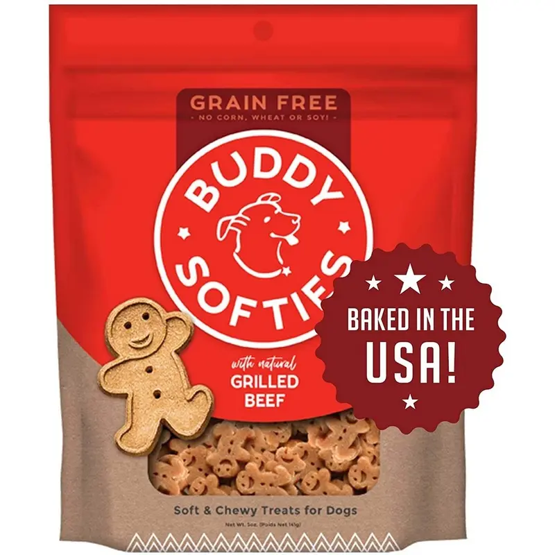 Buddy Biscuits Grain Free Grilled Beef Soft & Chewy Dog Treats 5oz