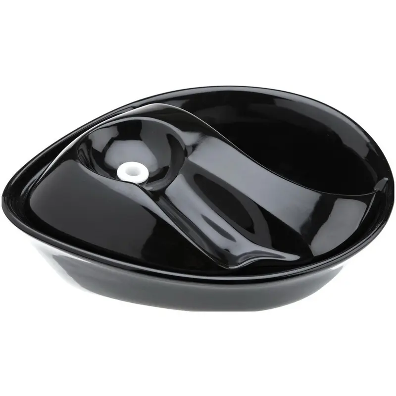 Pioneer Pet Raindrop Ceramic Pet Drinking Fountain Black