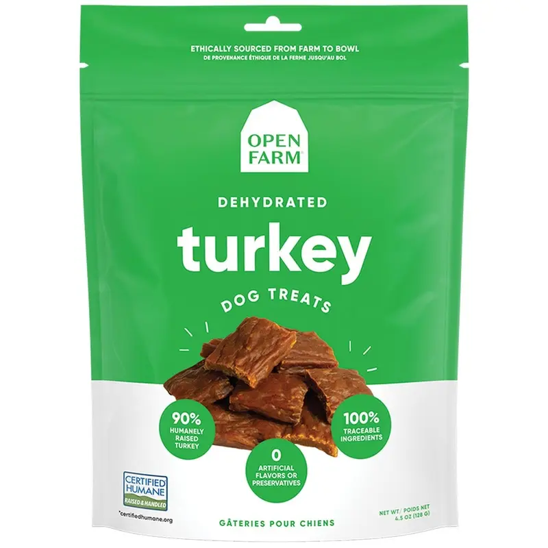 Open Farm Dehydrated Turkey Dog Treats 4.5oz