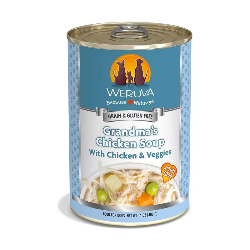 Weruva Grain-Free Grandma's Chicken Soup Natural Canned Wet Dog Food 14oz
