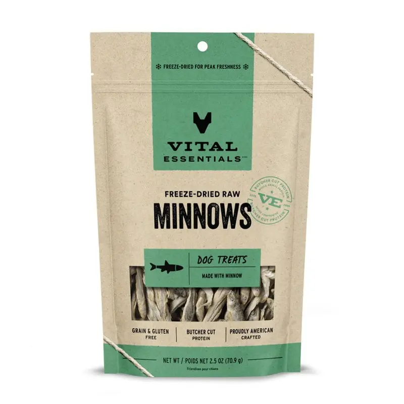 Vital Essentials Freeze-Dried Minnows Dog Treats 2.5oz