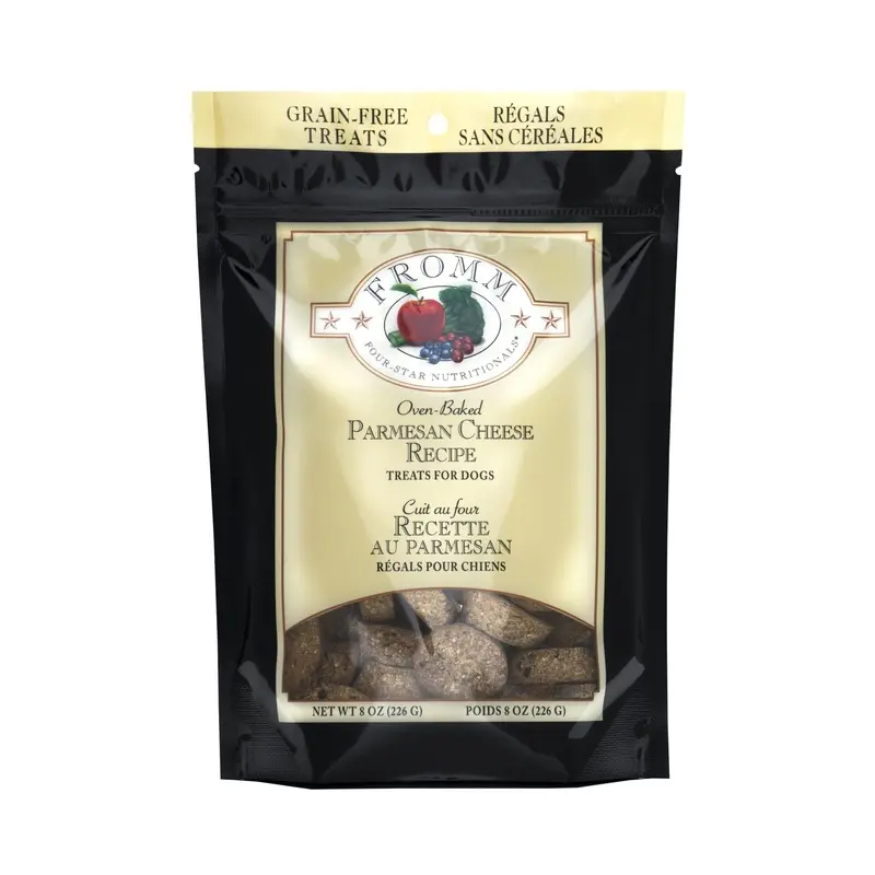 Fromm Four-Star Dog Treats - Parmesan Cheese - 8oz Pouch