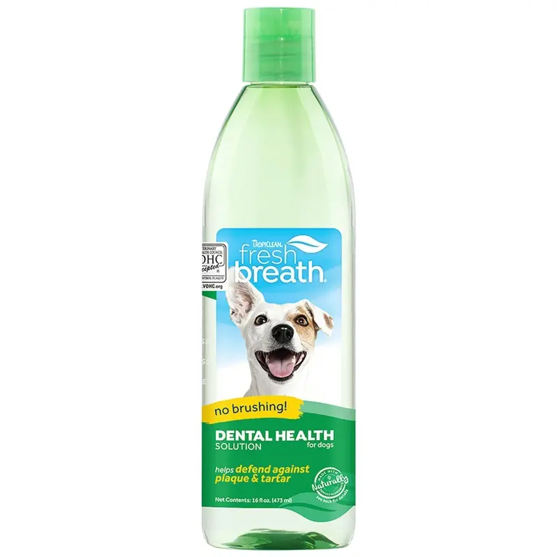 TropiClean Fresh Breath Dental Health Solution for Dogs 8oz