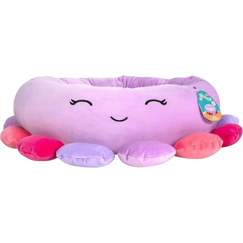 Squishmallows 24-Inch Beula Octopus Pet Bed Purple