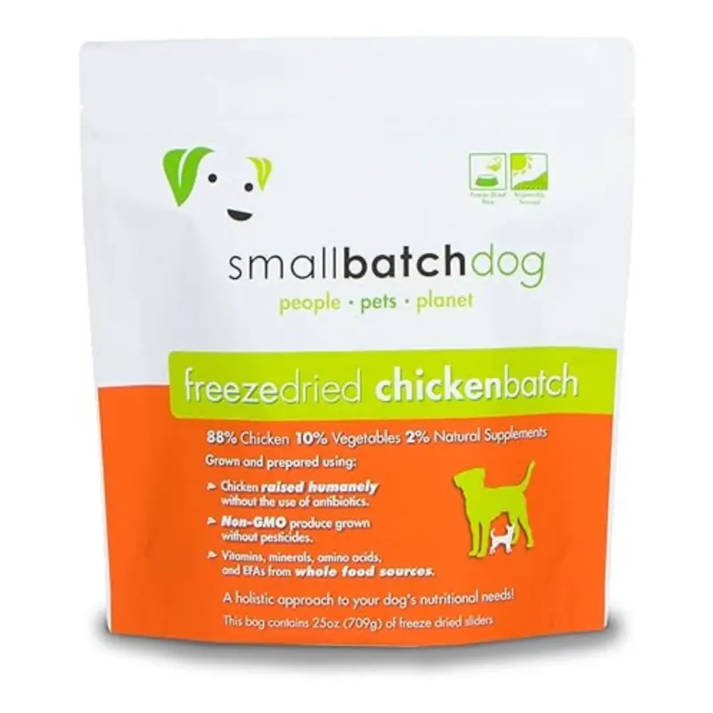 SmallBatch Freeze Dried Chicken Sliders Raw Dog Food 25oz