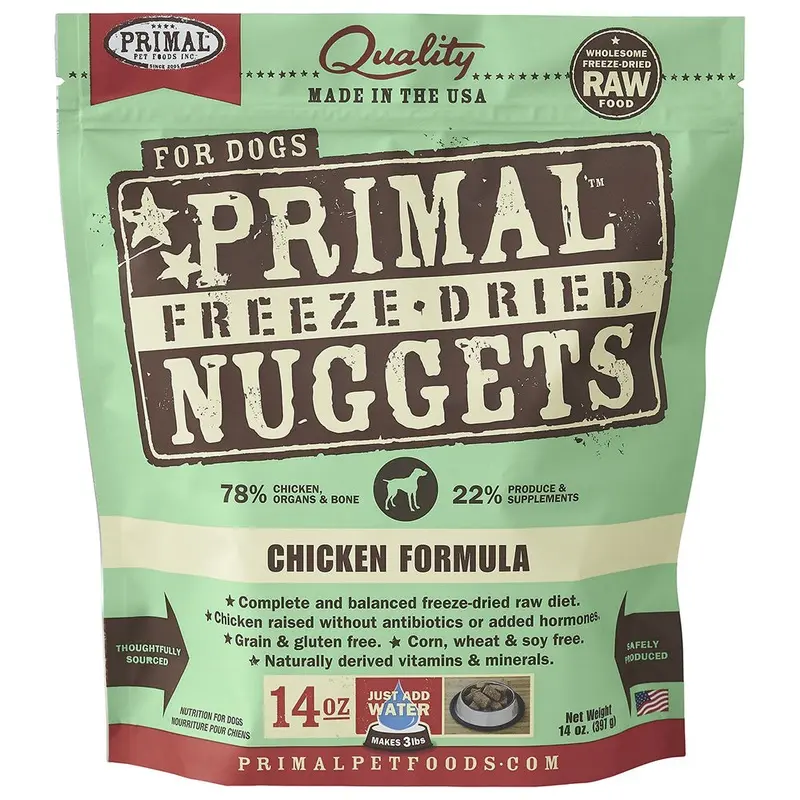 Primal Freeze-Dried Nuggets Chicken Formula Dog Food 14oz