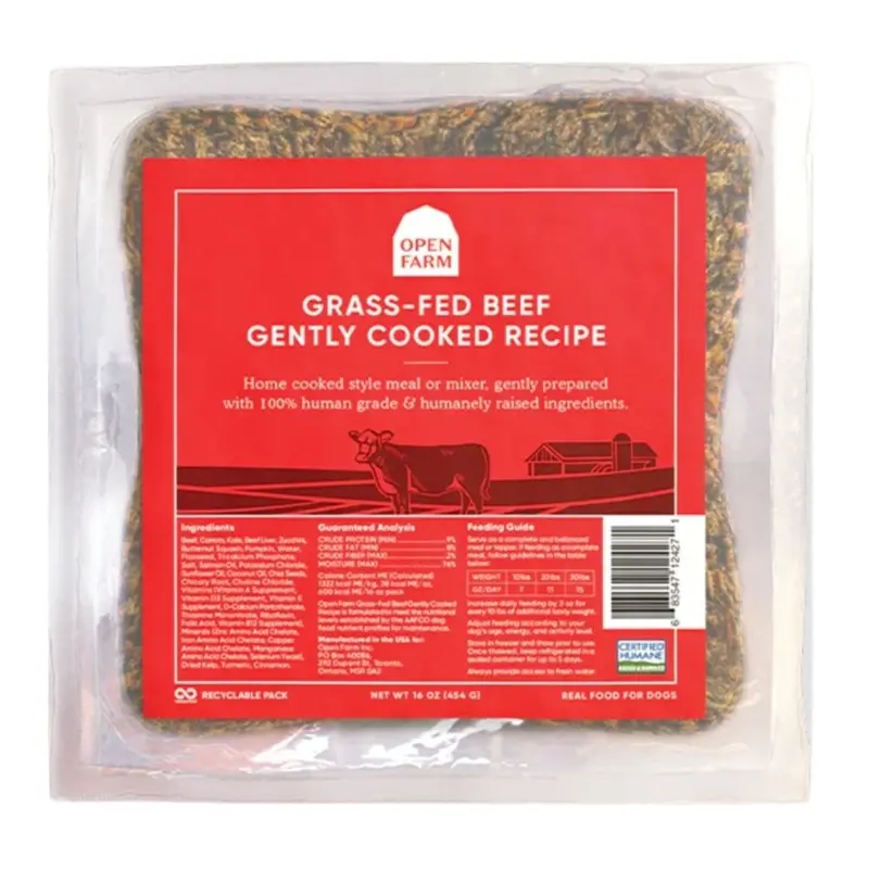 Open Farm Grass-Fed Beef Gently Cooked Dog Food 96oz