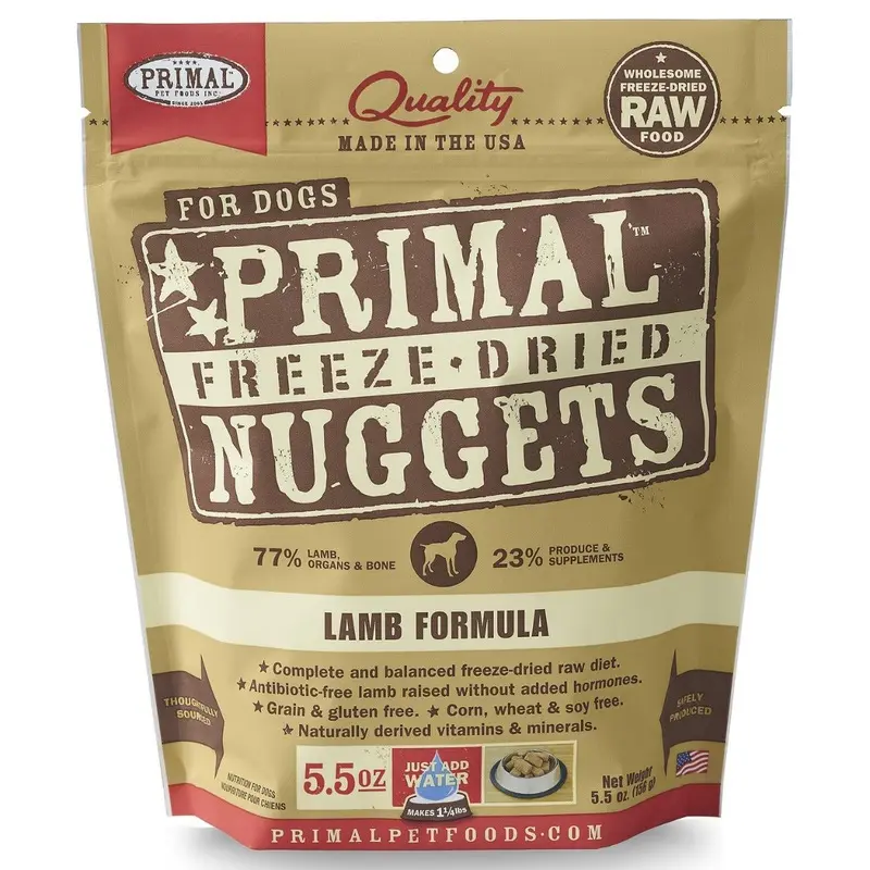 Primal Freeze-Dried Nuggets Lamb Formula Dog Food 5.5oz