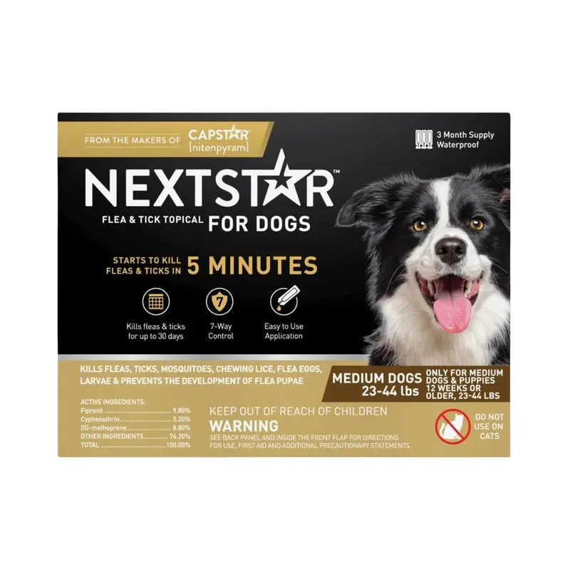 NextStar Flea and Tick Prevention for Dogs 23-44lb 3Ct