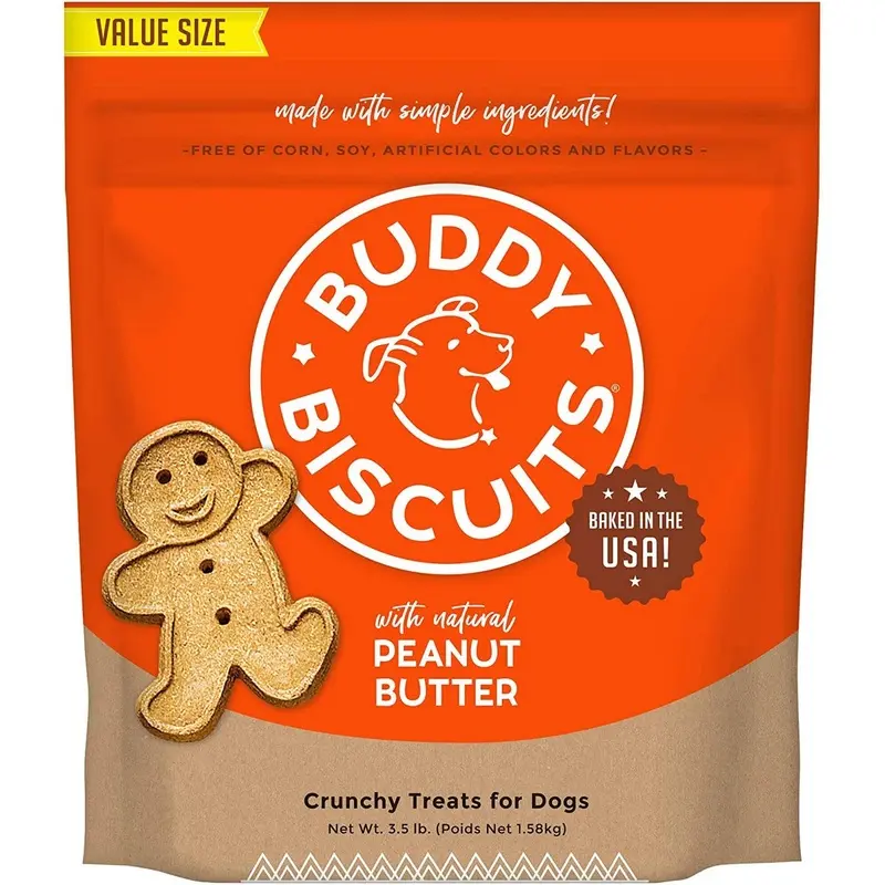Buddy Biscuits Healthy Whole Grain Teeny Peanut Butter Oven Baked Dog Treats 3.5lb