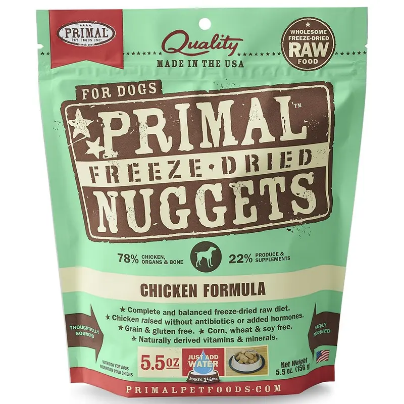 Primal Freeze-Dried Nuggets Chicken Formula Dog Food 5.5oz