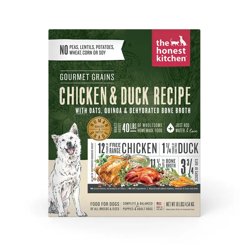 The Honest Kitchen Gourmet Grains Dehydrated Dog Food - Chicken & Duck - 10lb Box