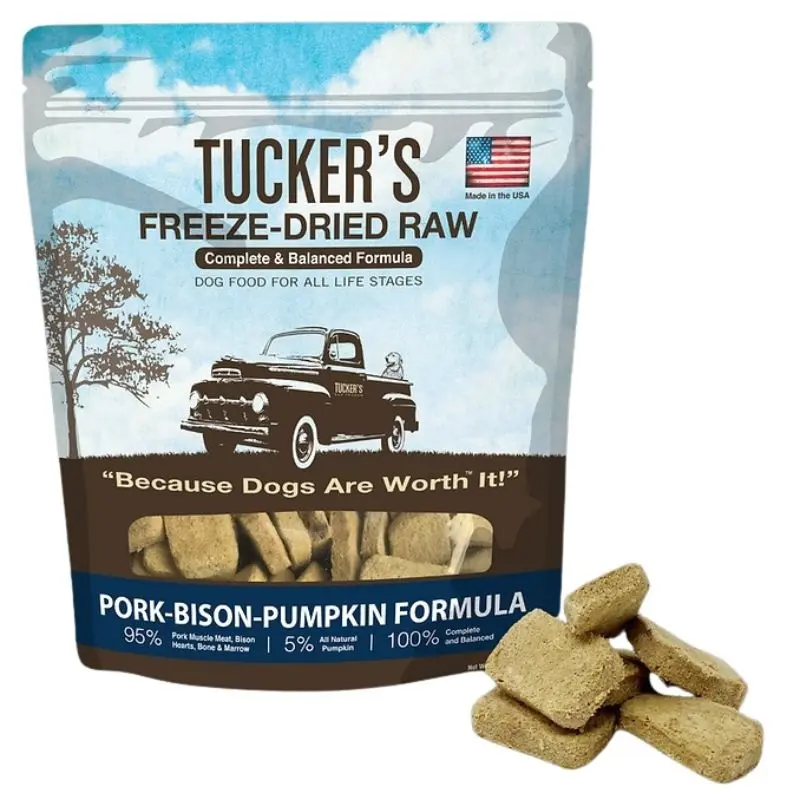Tucker's Freeze Dried Pork Bison Pumpkin Raw Dog Food 14oz