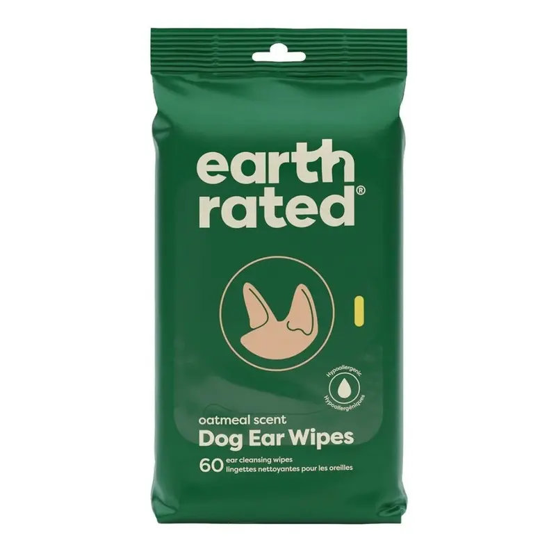 Earth Rated Dog Ear Cleansing Wipes 60ct