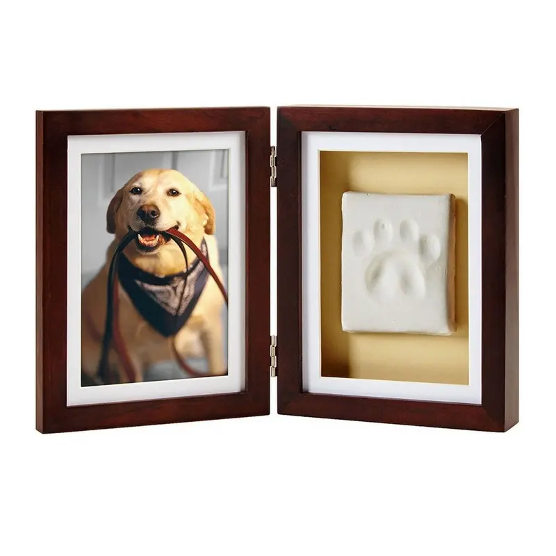 Pearhead Clay Pawprints Desk Frame Espresso