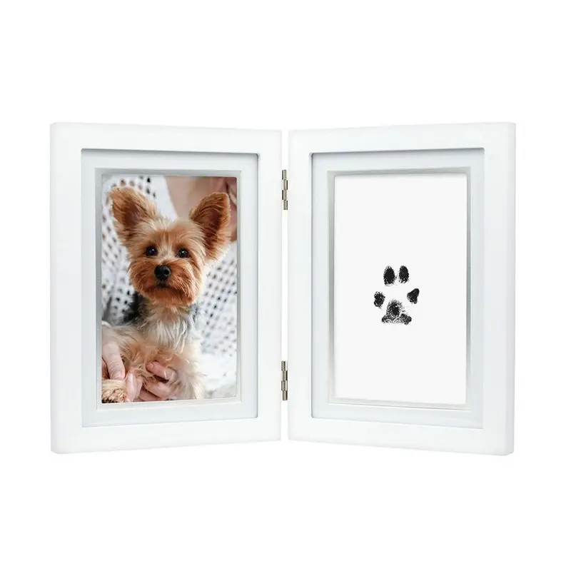 Pearhead Ink Pawprints Desk Frame White