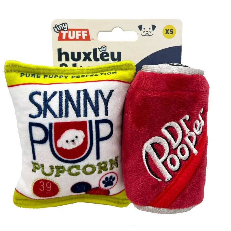 Huxley & Kent Tiny Tuff Pup 'N Pop 2Pk Dog Toys