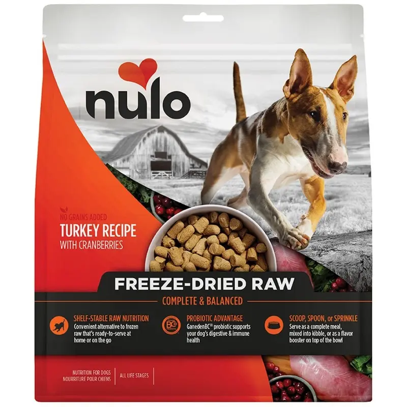 Nulo Freeze-Dried Raw Dog Food - Turkey & Cranberries, 8oz Bag