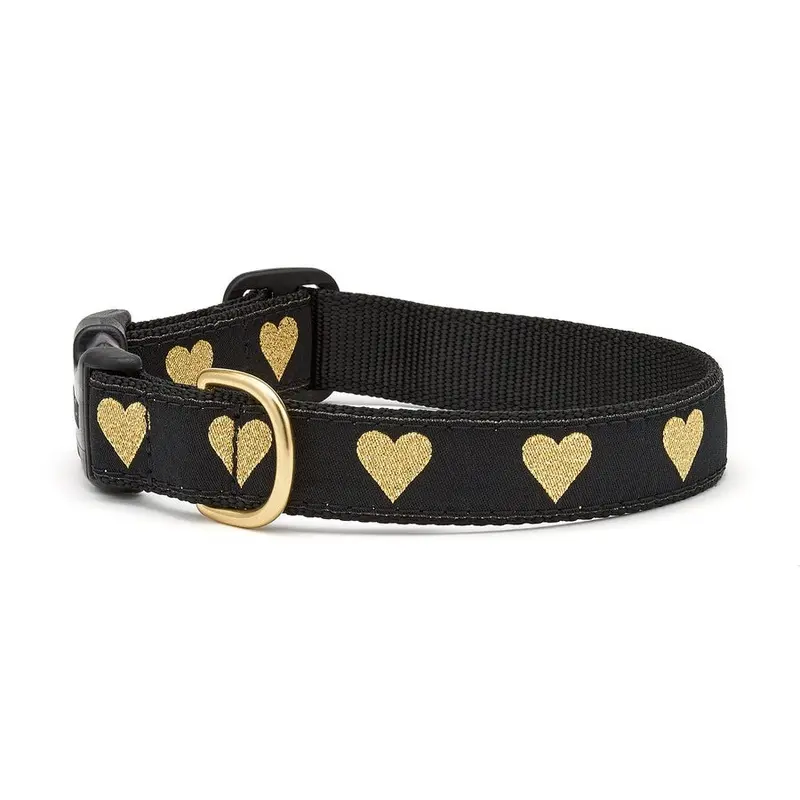 Up Country Heart of Gold Dog Collar X-Small 5/8" Width
