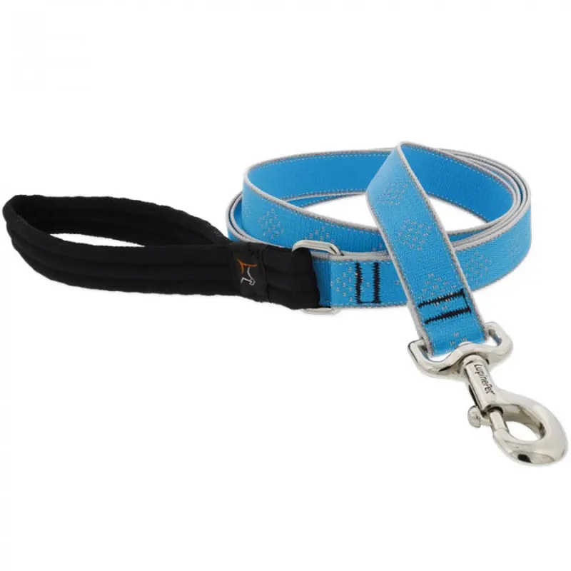 Lupine Dog Leash 1" Width X 6' Length High Lights Blue Diamond